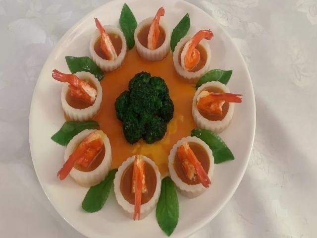 食物模型 金湯玉尾蝦模型